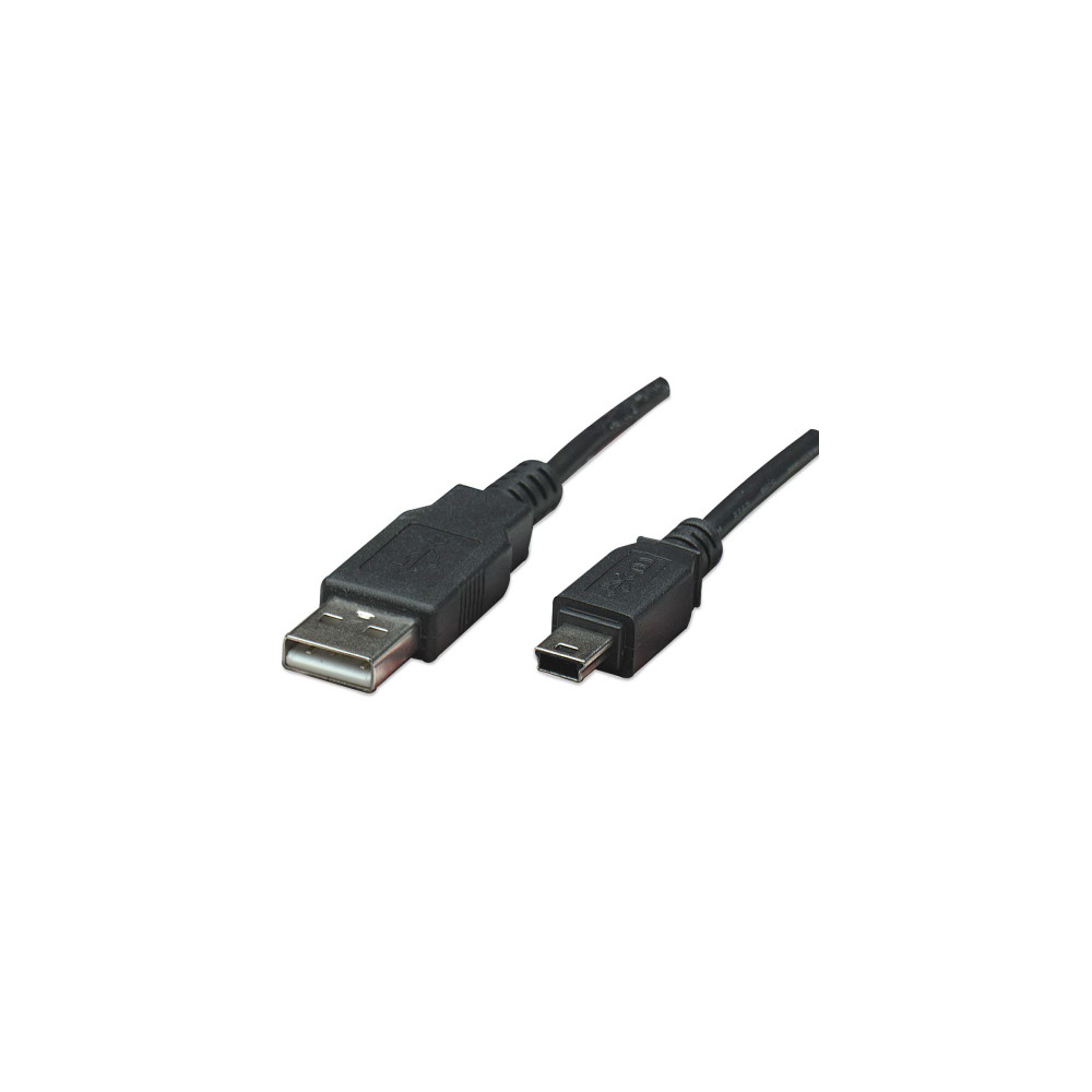 Cable Manhattan USB V2.0 A-Mini B 3.0M Negro [ 302340 ]