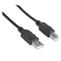 Cable Manhattan USB V2.0 A-B  0.9M Negro [ 306218 ]