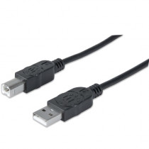 Cable Manhattan USB V2.0 A-B  0.9M Negro [ 306218 ]