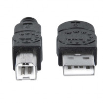 Cable Manhattan USB V2.0 A-B  0.9M Negro [ 306218 ]