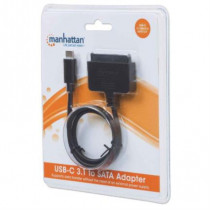 Adaptador Manhattan SATA a USB-C 3.1 SuperSpeed Color Negro [ 152495 ]