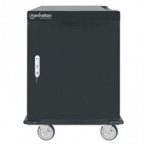 Gabinete Manhattan Carrito Carga UVC 32 Puertos USB-A 32 Contactos Color Negro [ 180313 ]