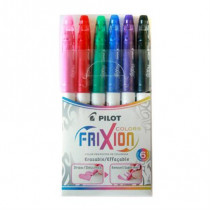 Marcador Pilot Frixion Borrable Colores Surtidos C/6 Pzas [ 41422 ]