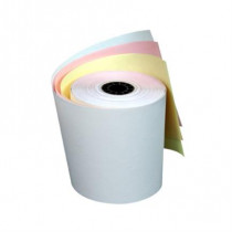 Papel PCM Autocopia Rollo 76x70 Centro Cartn Blanco-Rosa-Amarillo [ BRA7670 ]