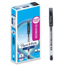 Bolgrafo Gel Papermate Eco Barril Redondo Punto Fino Color Negro C/6 Pzas [ 2066236 ]