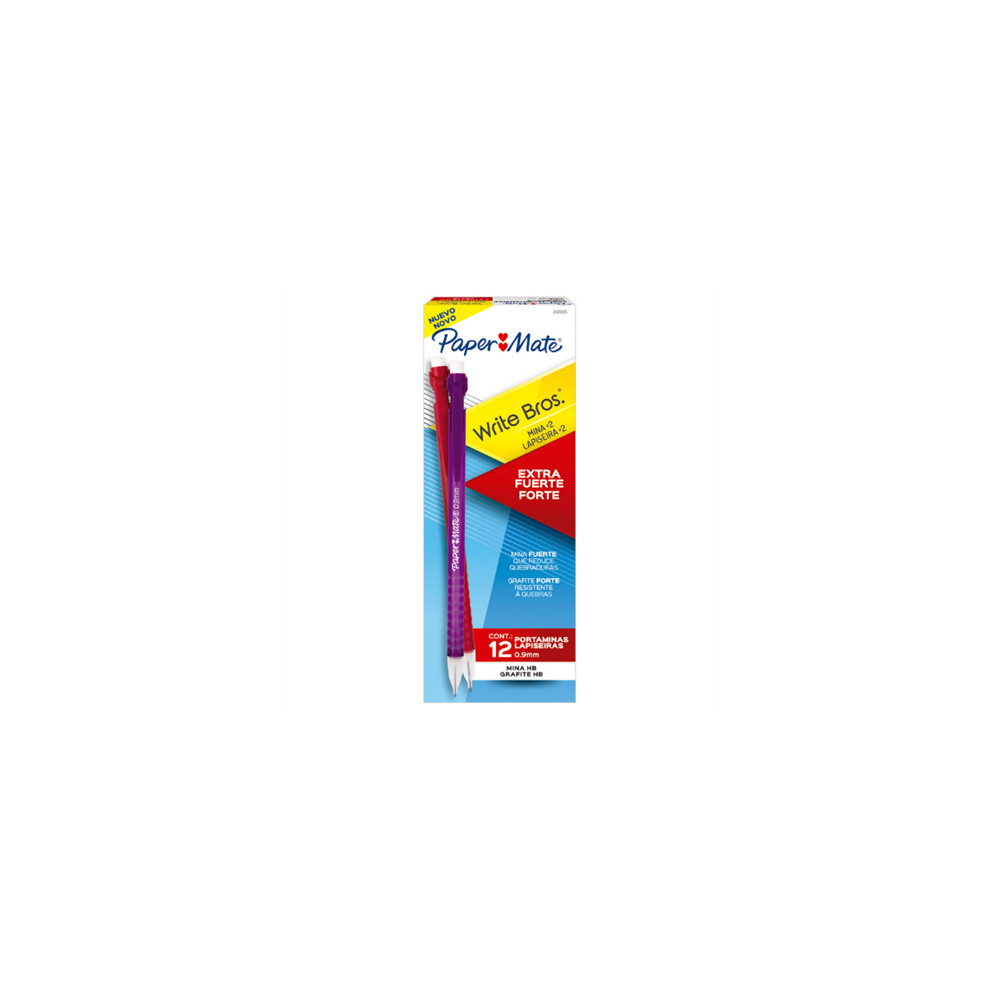 Lapicero Papermate Strong 0.9mm Colores Surtidos C/12 Pzas [ 2135105 ]