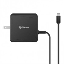 Cargador Steren USB-C 65W Power Delivery Color Negro [ COM-1395 ]