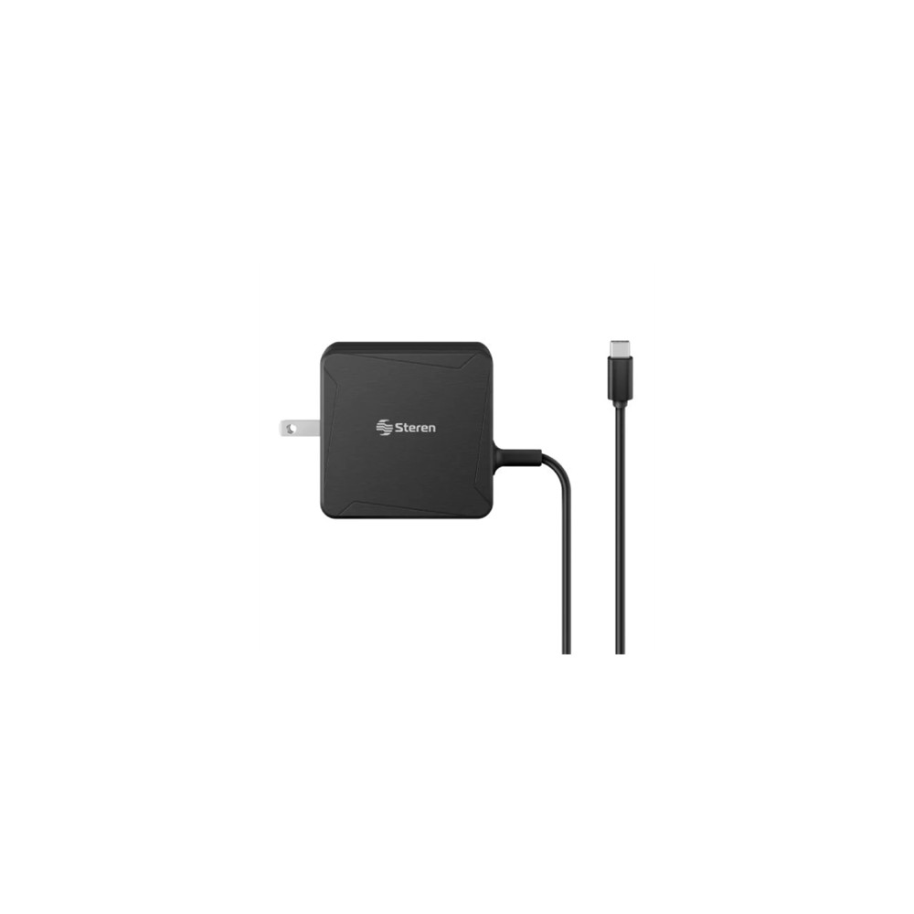 Cargador Steren USB-C 65W Power Delivery Color Negro [ COM-1395 ]