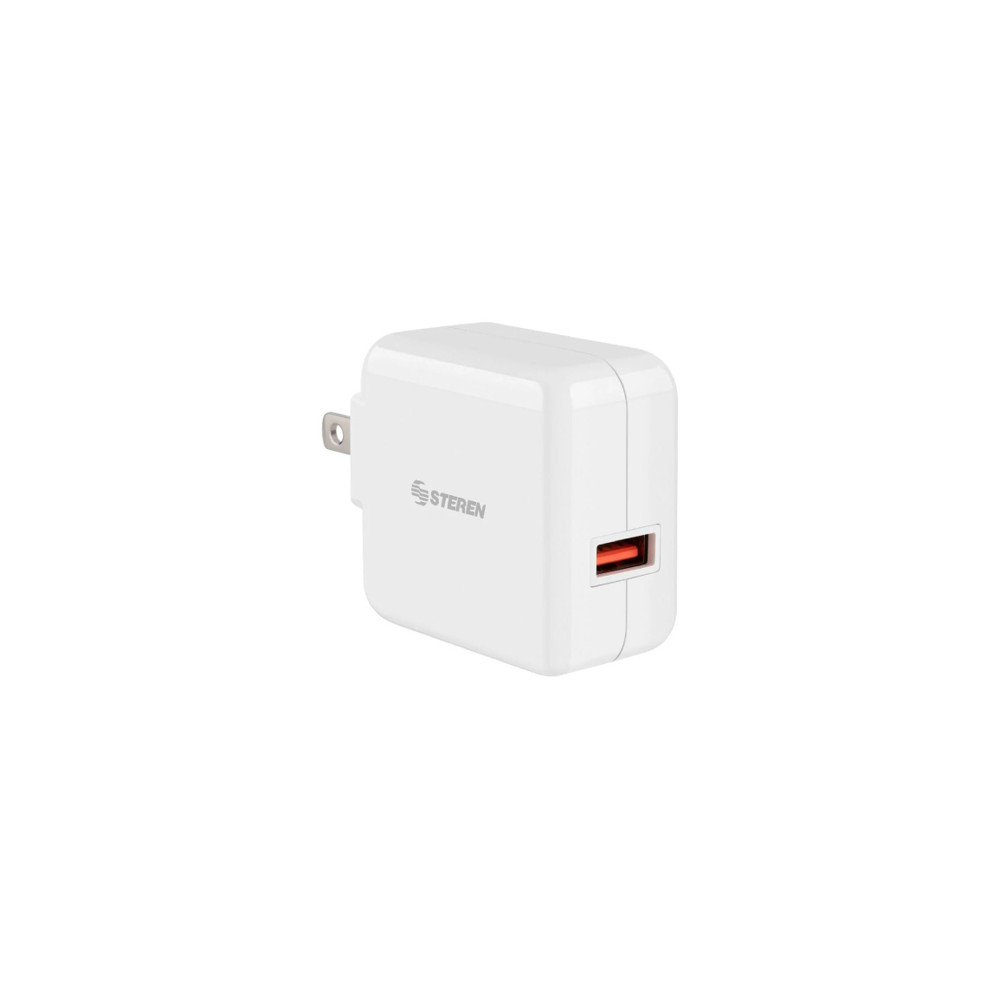 CARGADOR STEREN QUICK CHARGE 3.0 1PUERTO D/CASA [ ELI-722 ]