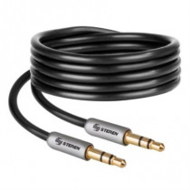 Cable Auxiliar Steren Plug a Plug 3.5mm Ultradelgado Conectores Reforzados 90cm [ 297-070 ]