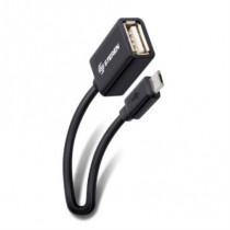 Cable OTG Steren para Smartpthone Android 10cm Color Negro [ USB-455 ]