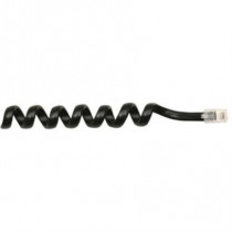 CABLE ESPIRAL TELEFONICO P/AURICULAR 2.1M NEGRO [ 302-007N ]