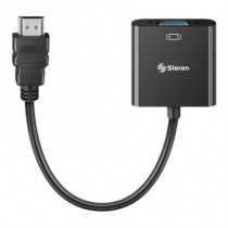 Convertidor Steren HDMI a VGA Audio-Video Color Negro [ 208-151 ]