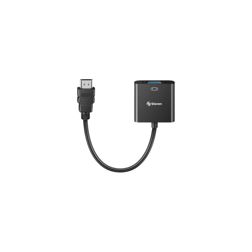 Convertidor Steren HDMI a VGA Audio-Video Color Negro [ 208-151 ]