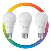 Foco LED Steren Wi-Fi Multicolor RGB 10W Paquete 3 Pzas [ SHOME-1203 ]