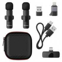 Micrfonos Inalmbricos Steren Filtro Anti Ruido Batera Recargable USB/USB C/Lightning [ MOV-029 ]