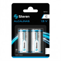 Pilas Steren Alcalinas Tipo C 1.5V C/2 Pzas [ BAT-C2 ]