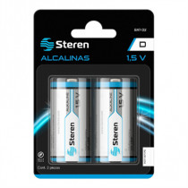 Pilas Steren Alcalinas Tipo D 1.5V C/2 Pzas [ BAT-D2 ]