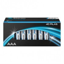 Pilas Steren Alcalinas Tipo "AAA" 1.5V C/40 Pzas [ BAT-AAA40 ]