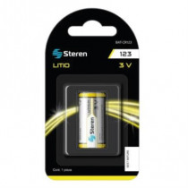 Pila Steren Litio Tipo Cilindro 1400 mAh 1 Pieza [ BAT-CR123 ]