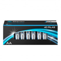 40 PILAS STEREN ALCALINAS TIPO AA 1.5V [ BAT-AA40 ]