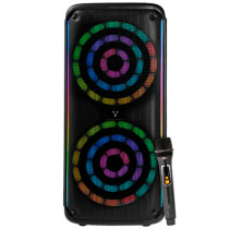 BAFLE VORAGO KSP-503 NEGRO 2X8" 2X30WATTS RMS TECNOLOGIA DSP / USB / MSD/ 3.5MM /  RECARGABLE / TWS  [ KSP-503 ]