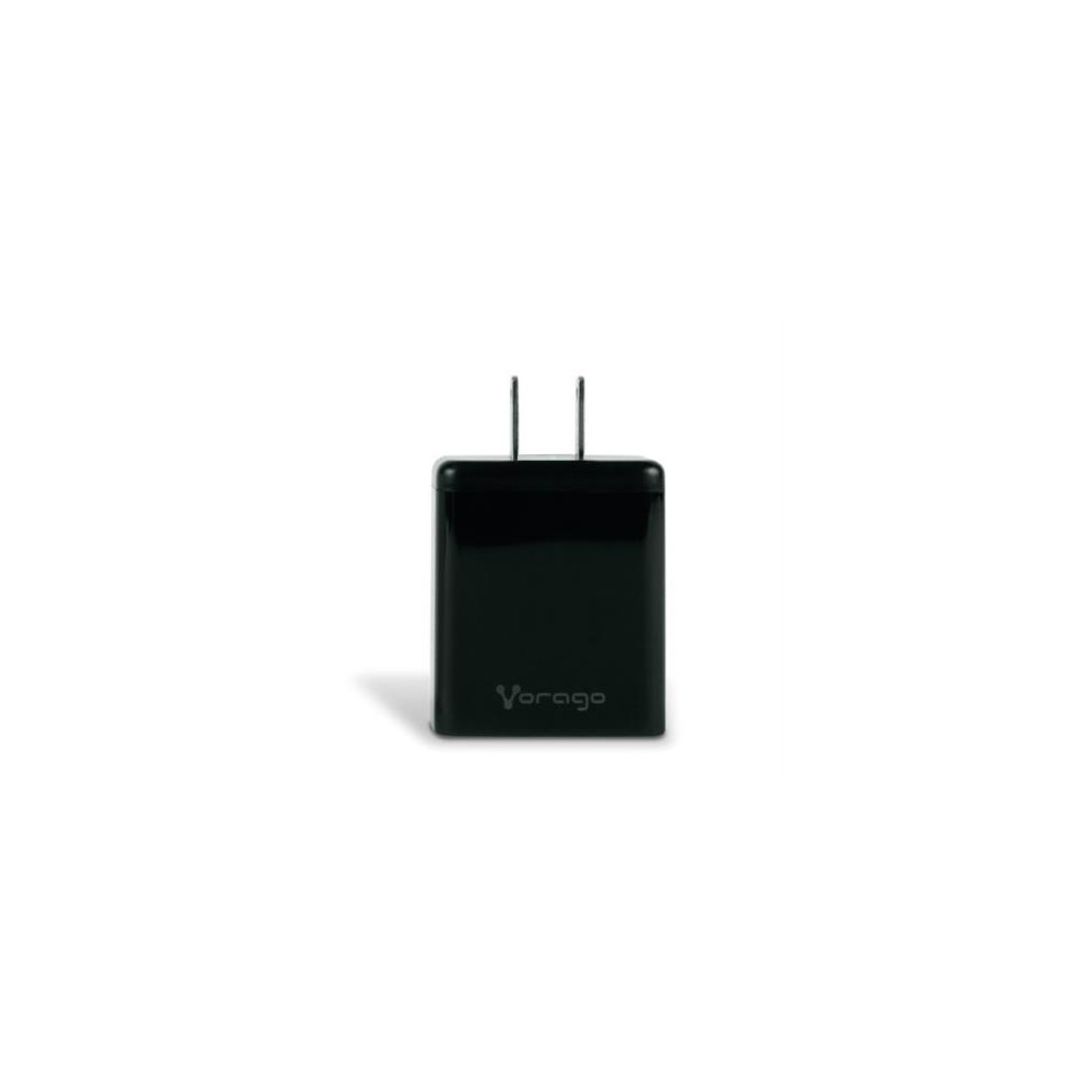 Cargador Vorago Quick Charge AU-350 para Pared 3.0A PD 20W USB A-C Color Negro [ AU-350-BK ]