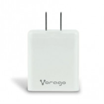 Cargador Vorago Quick Charge AU-350 para Pared 3.0A PD 20W USB A-C Color Blanco [ AU-350-WH ]