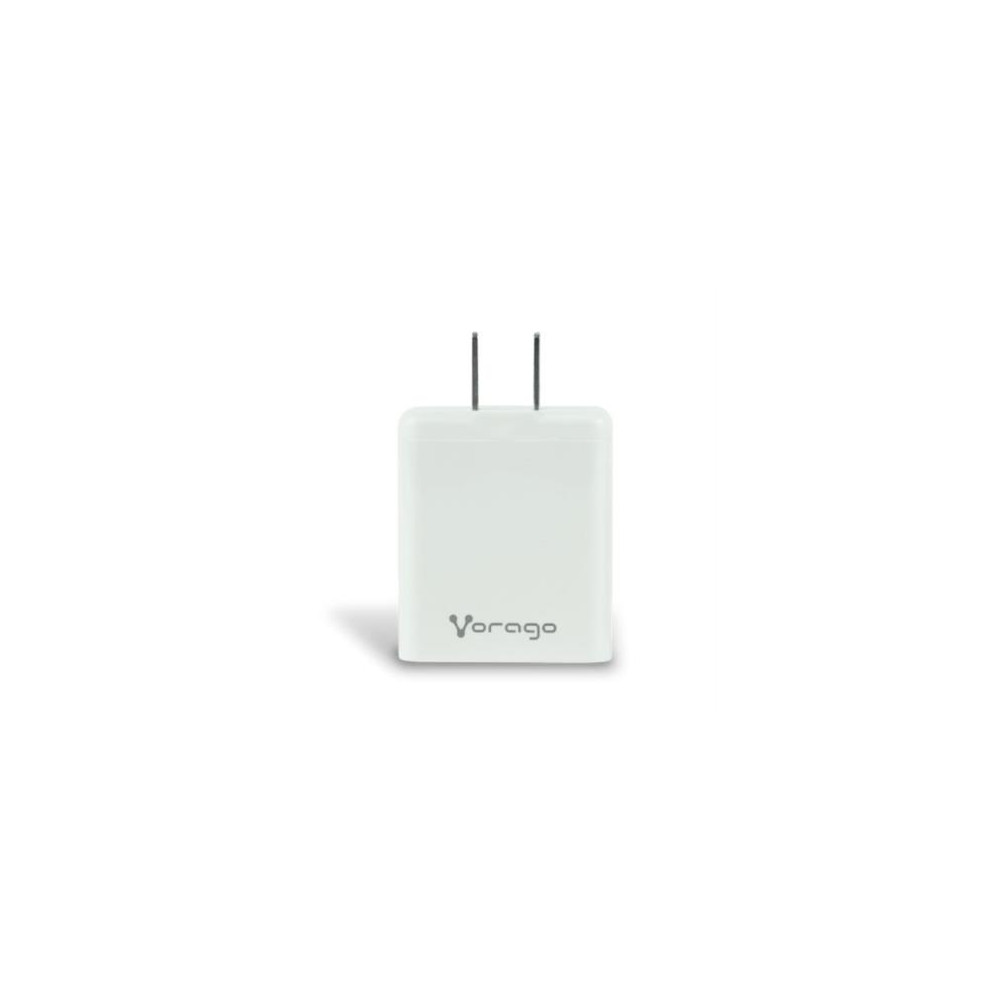 Cargador Vorago Quick Charge AU-350 para Pared 3.0A PD 20W USB A-C Color Blanco [ AU-350-WH ]