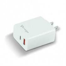 Cargador Vorago Quick Charge AU-350 para Pared 3.0A PD 20W USB A-C Color Blanco [ AU-350-WH ]