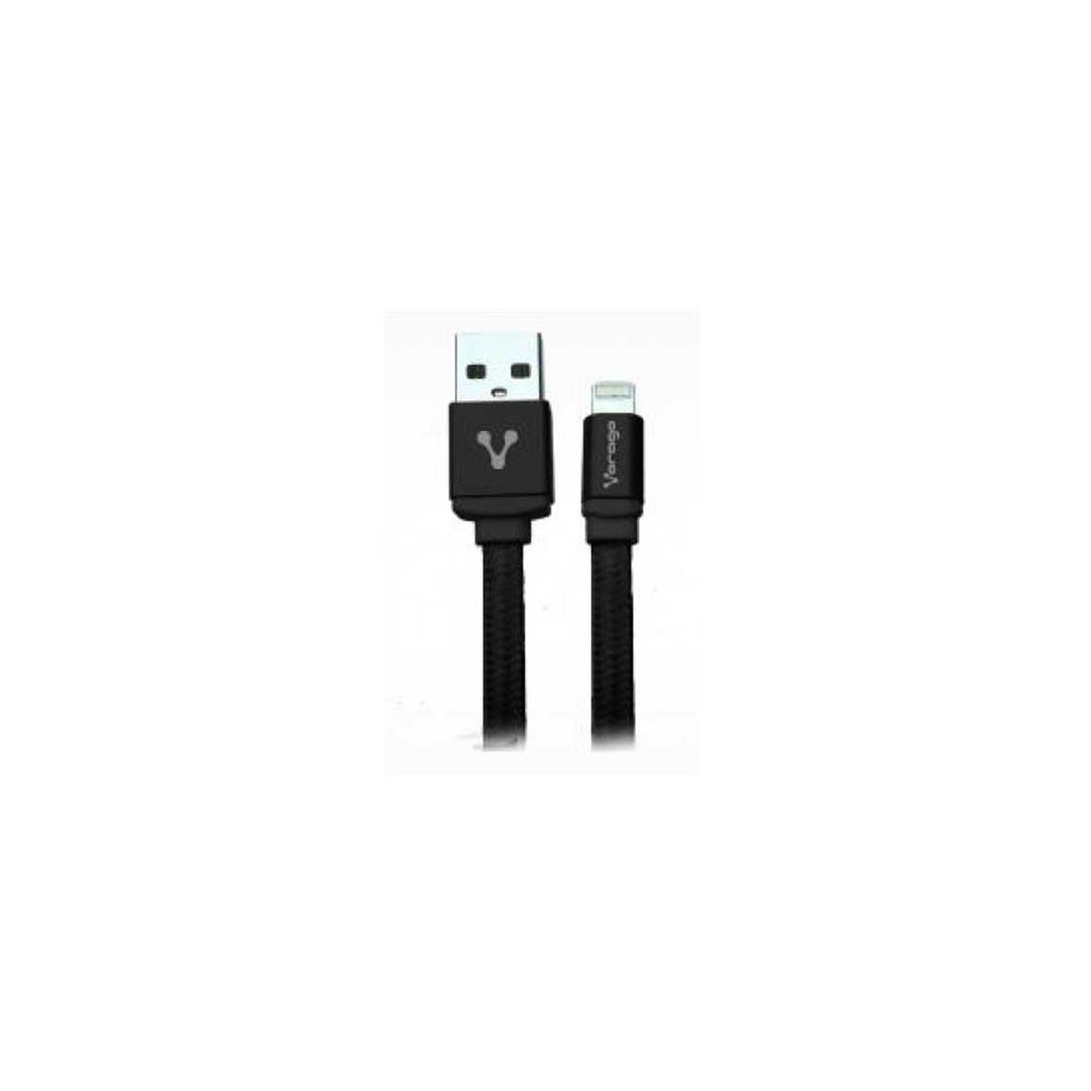 CABLE VORAGO CAB-119 NEGRO USB-APPLE LIGHTNING 1 METRO NEGRO [ CAB-119-BK ]