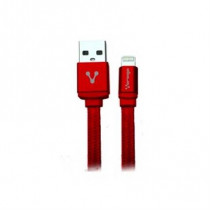 CABLE VORAGO CAB-119 ROJO USB-APPLE LIGHTNING 1 METRO ROJO B [ CAB-119-ROJO ]