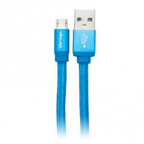 CABLE VORAGO USB CAB-113 AZUL USB 2 A MICRO USB 1METROS BOLS [ CAB-113-BL ]