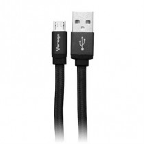 CABLE VORAGO USB CAB-113 NEGRO USB 2 A MICRO USB 1METROS BOL [ CAB-113-BK ]