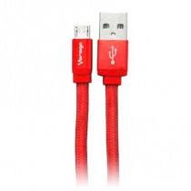 CABLE VORAGO USB CAB-113 ROJO USB 2 A MICRO USB 1METROS BOLS [ CAB-113-RD ]