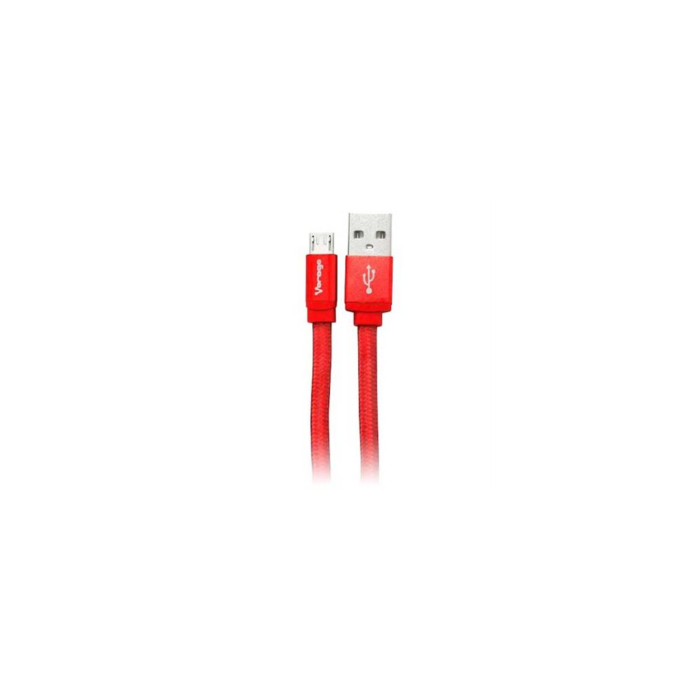 CABLE VORAGO USB CAB-113 ROJO USB 2 A MICRO USB 1METROS BOLS [ CAB-113-RD ]