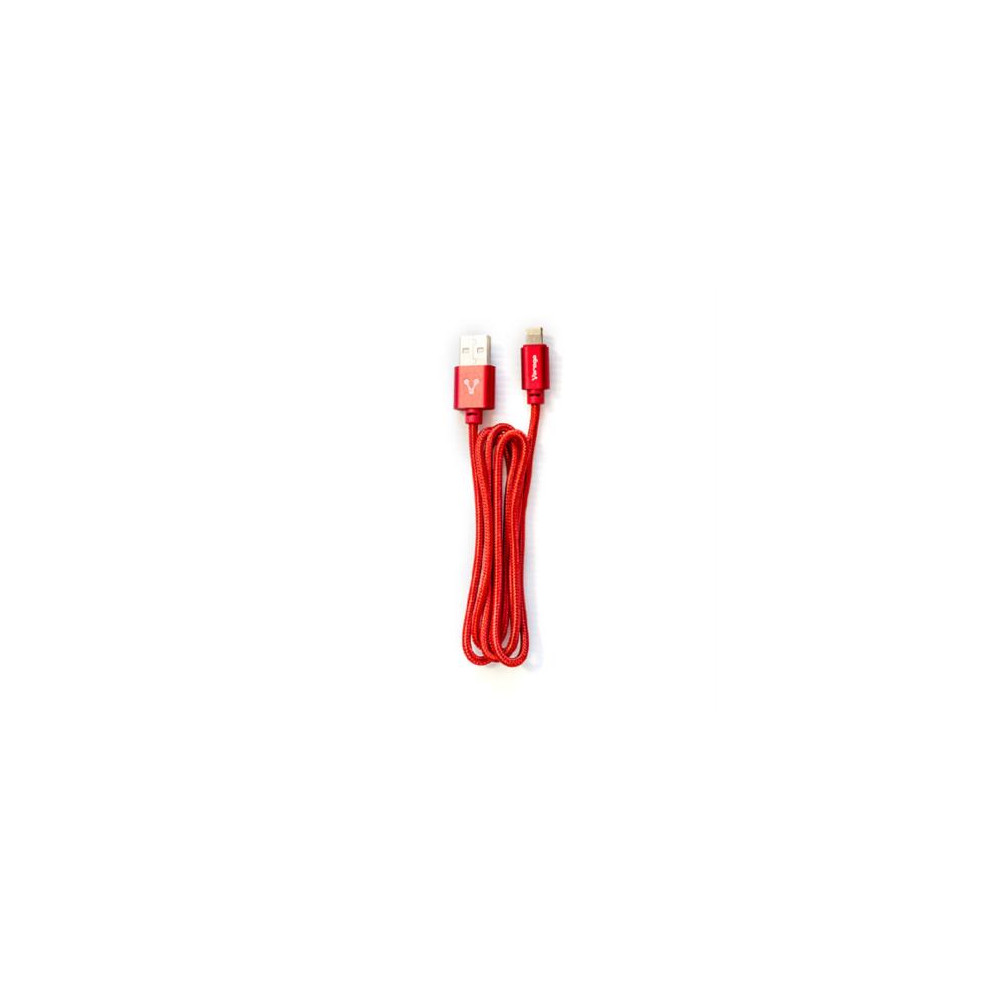 CABLE VORAGO CAB-209 DUAL MICRO USB/LIGHTNING ROJO 1M BOLSA [ CAB-209-ROJO ]