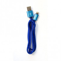 CABLE VORAGO CAB-209 DUAL MICRO USB/LIGHTNING AZUL 1M BOLSA [ CAB-209-AZUL ]