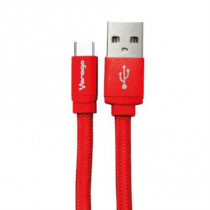 Cable Vorago Cab-123 Usb-Tipo C  1 Metro Carga Rapida Rojo [ CAB-123-RD ]