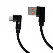 Cable Vorago CAB-307 USB A Tipo C 2.4A 90 Grados Color Negro [ CAB-307 ]