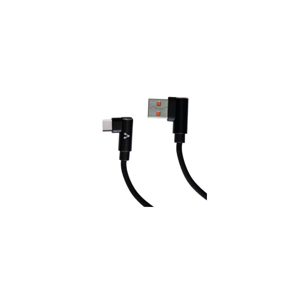 Cable Vorago CAB-307 USB A Tipo C 2.4A 90 Grados Color Negro [ CAB-307 ]