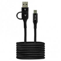 Cable Vorago CAB-126 Tipo C a Tipo C con Adaptador a USB-A 60W Carga Rpida 1m Color Negro [ CAB-126 ]