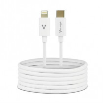 Cable Vorago CAB-125 USB-Tipo C a 8 Pines 1m Carga Rpida 20 W Color Blanco [ CAB-125 ]