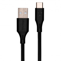 CABLE VORAGO CAB-C01B USB-TIPO C 1 METRO CARGA RAPIDA NEGRO [ CAB-C01B ]