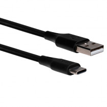 CABLE VORAGO CAB-C01B USB-TIPO C 1 METRO CARGA RAPIDA NEGRO [ CAB-C01B ]