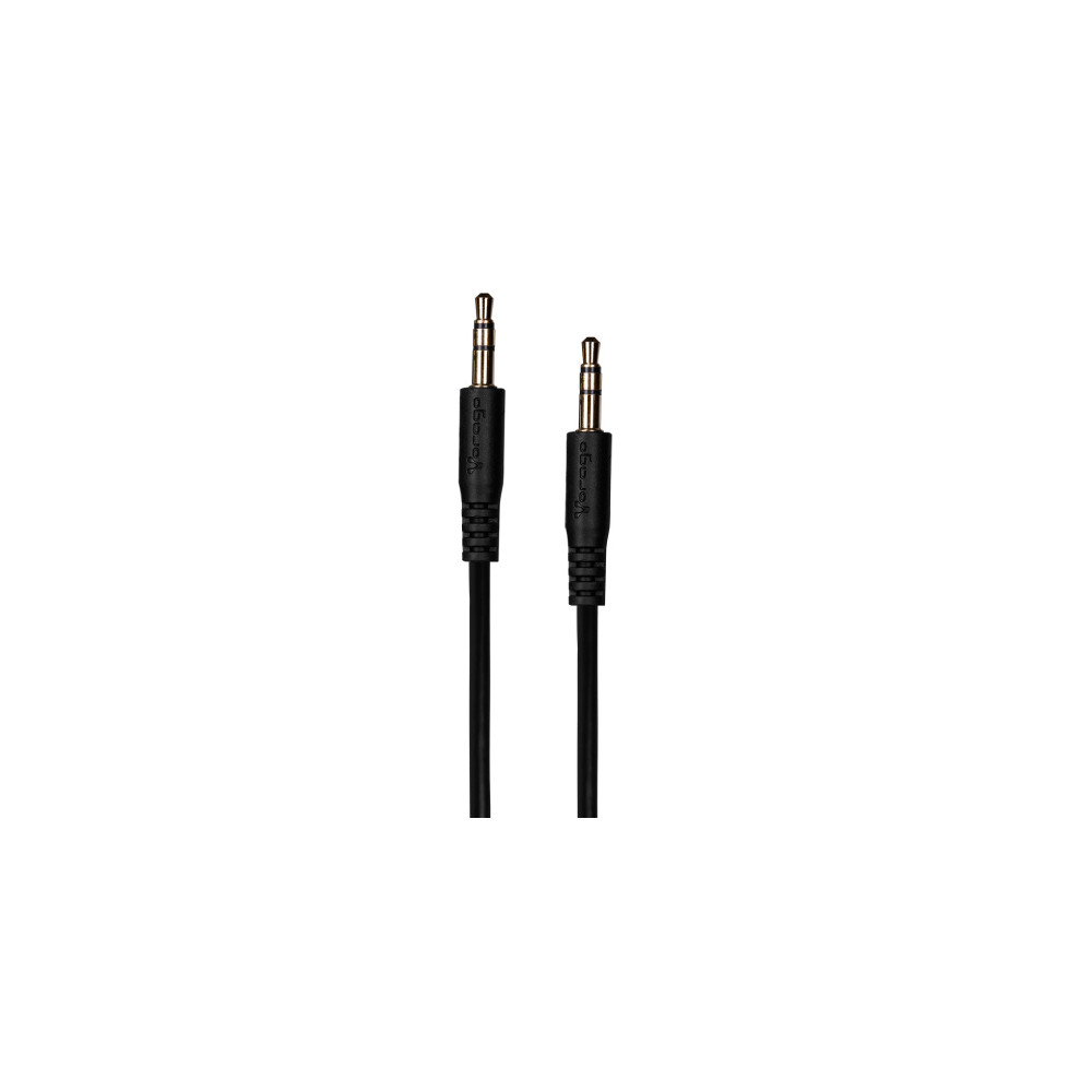 CABLE AUXILIAR AUDIO VORAGO CAB-A01B 3.5MM A 3.5 MM NEGRO [ CAB-A01B ]