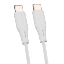 CABLE VORAGO CAB-CC01W USB TIPO C- USB TIPO C 1 METRO CARGA RAPIDA BLANCO [ CAB-CC01W ]