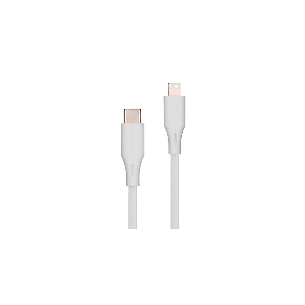 CABLE VORAGO CAB-CL01W TIPO C-  LIGHTNING 20W 1 METRO CARGA RAPIDA  BLANCO [ CAB-CL01W ]