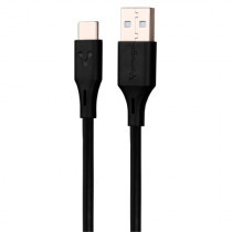 CABLE VORAGO CAB-C02B USB- TIPO C 2 METROS NEGRO [ CAB-C02B ]