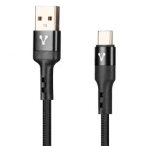 CABLE VORAGO CAB-128 USB-TIPO C 3 METROS CARGA RAPIDA NEGRO [ CAB-128 ]